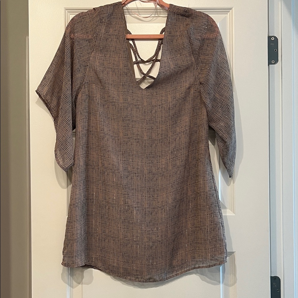 Forever 21 Brown Checkered Mini Dress/tunic